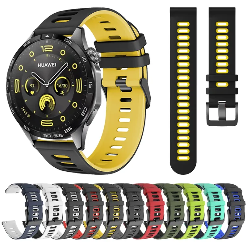 22 20 mm Silikonarmband für Huawei Watch GT 4 Pro 46 mm Band GT 3 2 42 mm HONOR Magic Watch 4 GS 3 Pro ES Ersatzarmband Gürtel