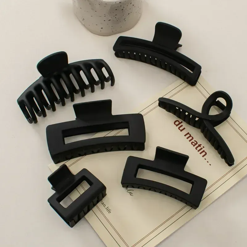 Koreanischer Stil, schwarz, große Haarklammern, elegante Acryl-Haarnadeln, Haarspange, Krabben-Haarspangen, Kopfbedeckung für Frauen und Mädchen, Haarschmuck