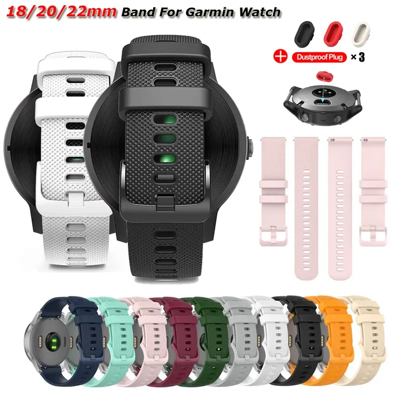 18mm 20mm 22mm Uhrenarmband für Garmin Venu 4/3/2/2s Silikon-Uhrenarmbänder für Garmin Vivoactive 6/5/4/3/Forerunner 2030