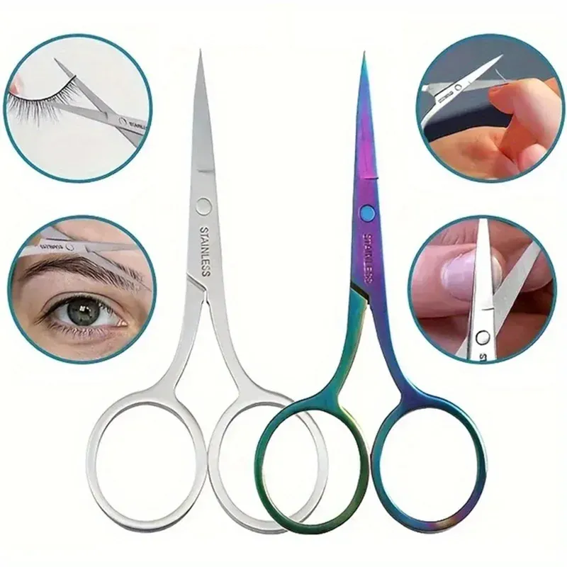 Nägel Kunst Schere Make-Up Augenbraue Wimpern Trimmer Gesichts Haar Entferner Maniküre Schere Nagel Häutchen Werkzeug Zubehör Schere
