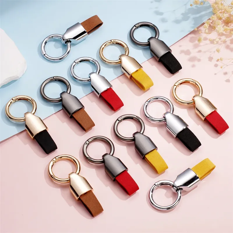 Schlüsselanhänger aus Rindsleder mit Gürtelschnalle und Karabiner, Auto-Anhänger, Luxuriöser Schlüsselhalter, Hochwertige Geschenke für Männer und Frauen, Schlüsselring-Schmuck