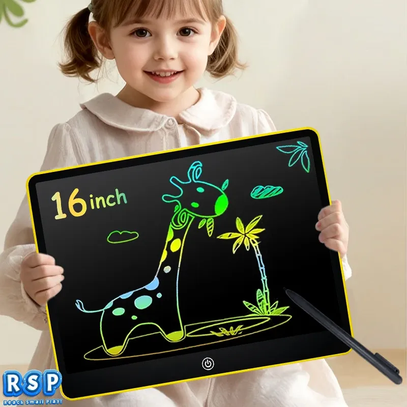16 Zoll großes LCD-Schreibboard, 10 Zoll Zeichentablett, Kinder-Schreib- und Maltablett, Lernspielzeug für Mädchen und Jungen im Alter von 3-12 Jahren