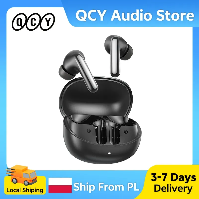 QCY MeloBuds N60 ANC Kabellose Ohrhörer 56dB Bluetooth 6.0 Ohrstöpsel 6-Mikrofon LDAC Hi-Res Dual-Treiber Kopfhörer Adaptiver EQ IPX5