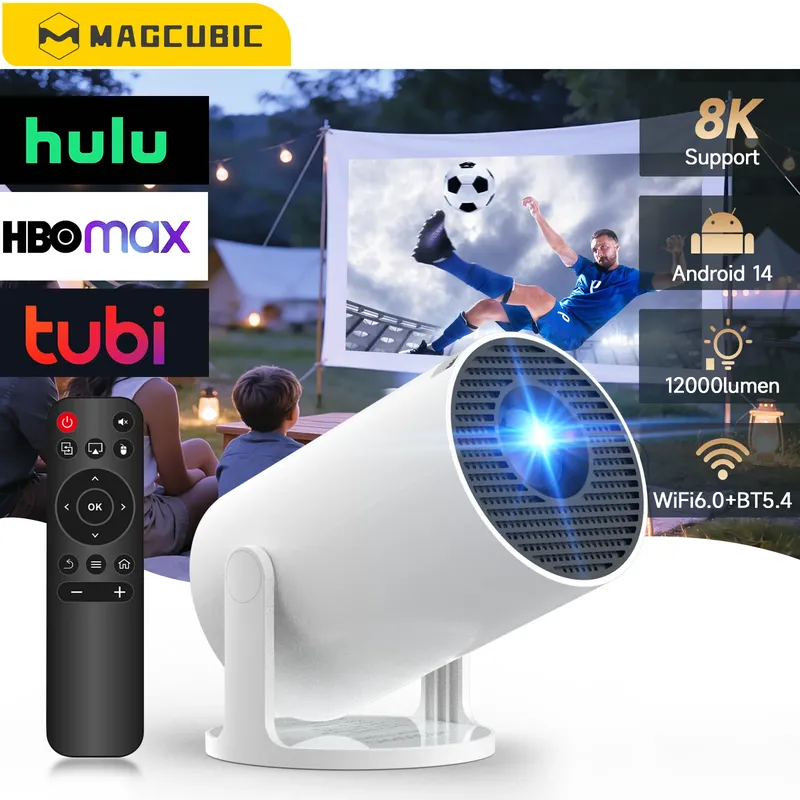 Magcubic Projektor 8K Wifi6 Android Mini-Beamer Dual WIFI BT5.4 Heimkino Outdoor HD Tragbar