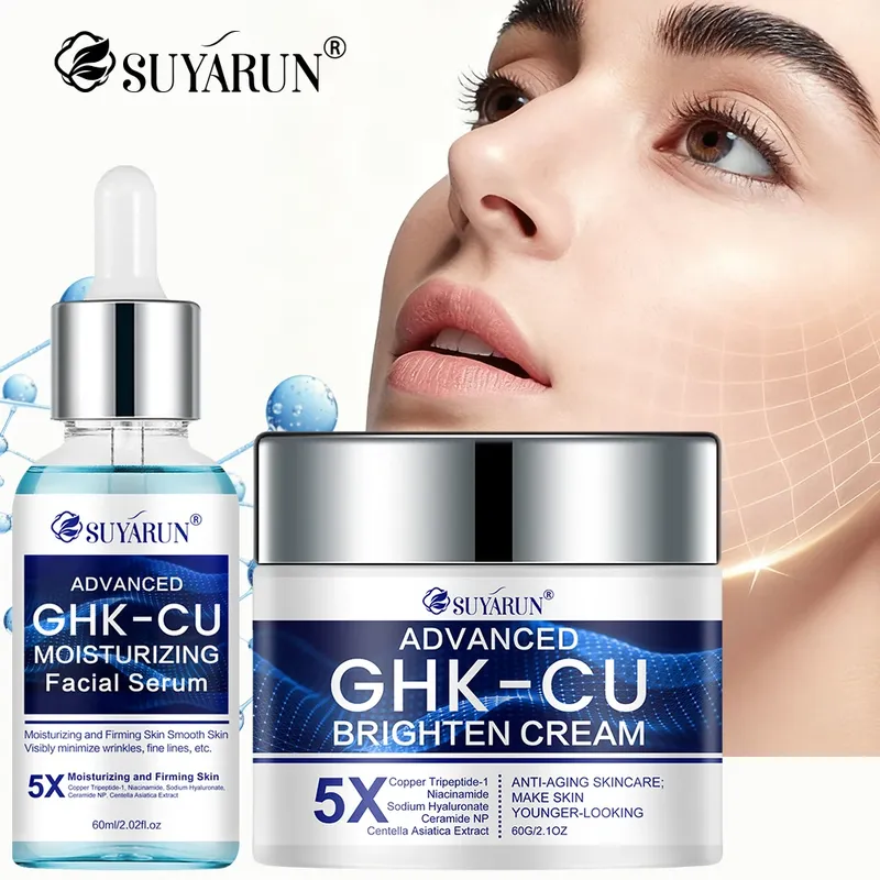 SUYARUN GHK-CU Creme & Serum - Anti-Aging Gesichtspflege, straffend und feuchtigkeitsspendend für alle Hauttypen, geeignet für Frauen. - 5.78 EUR