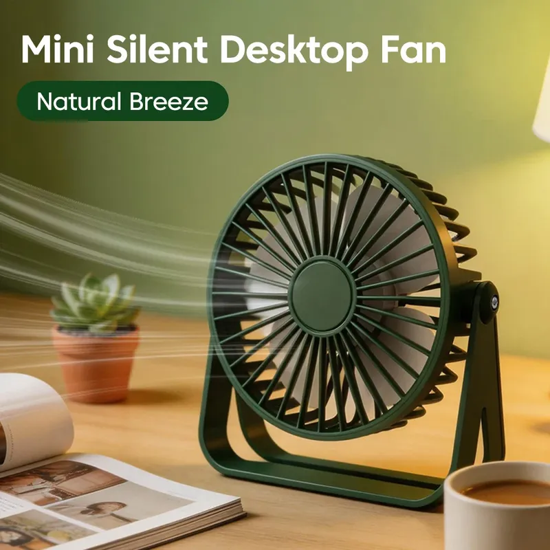 Mini-USB-Desktop-Ventilator, leicht, verstellbar, für den Sommer, leise, elektrische Ventilatoren für Zuhause, Büro, Studentenwohnheim, Outdoor, Camping, Reisen