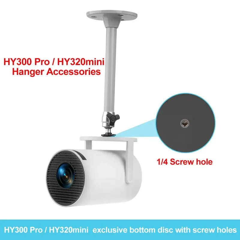 6mm 21cm Projektor Stativ Metall Wand Decke Halterung 1/4 Halter Ständer Montage HY300 Pro P30 TD80W Mini Projektor kamera Halterung