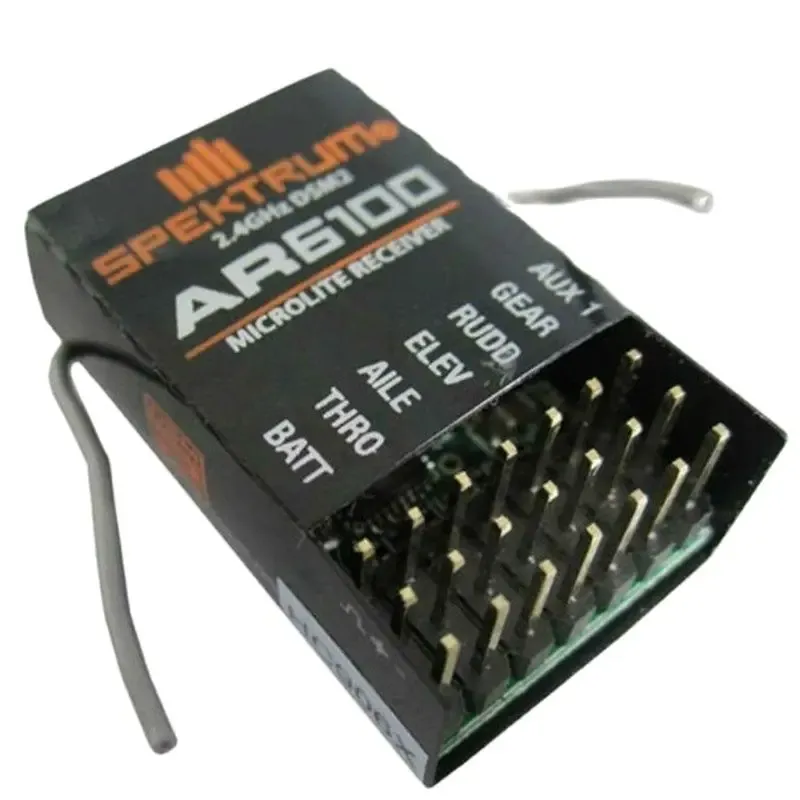 AR6100 DSM2 6CH 2,4 GHz Empfänger für Spektrum DX6i DX7 DX8 JR DSX6 DSX7Helikopter Flugzeug Drone Quadcopter mit Bind Stecker