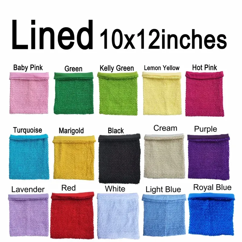10 x 12 Zoll großes gefüttertes Häkel-Röhrenoberteil, Tutu-Oberteile, Baby-Mädchen-Röhren-Häkeloberteil für Tutu-Kleiderlieferant, 10 Stück pro Los