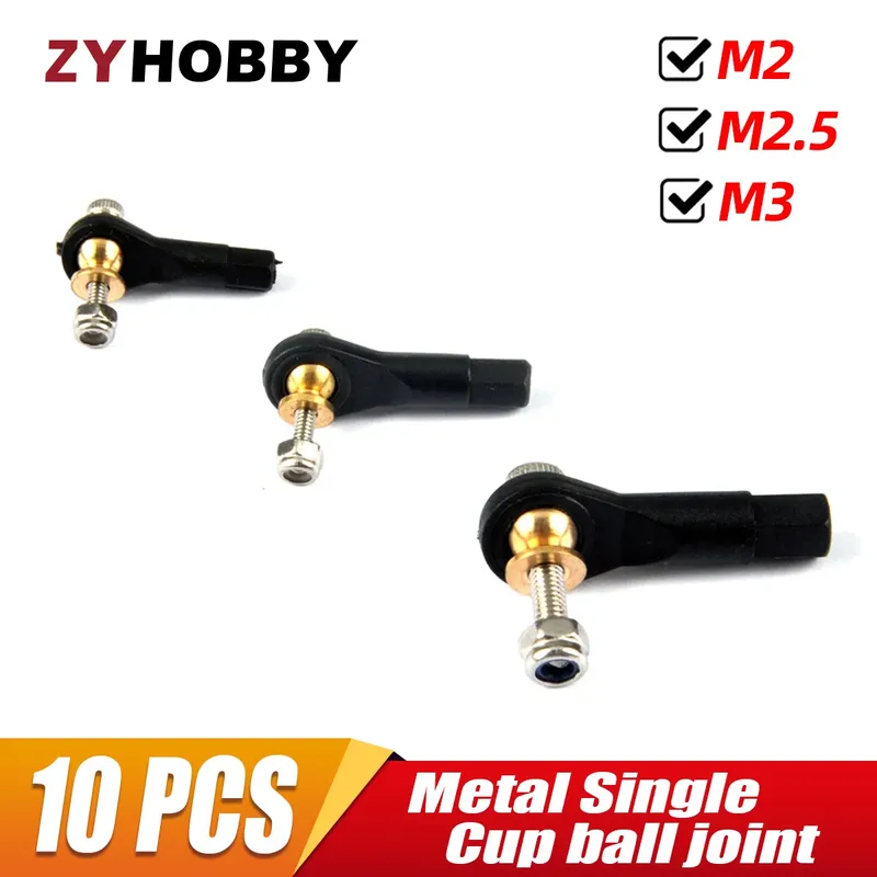 10 stücke M2 M2,5 M3 Metall Flugzeug kugelgelenk Einzigen Tasse kugelgelenk Einstellbare Heavy Duty Ball Für RC flugzeug Hubschrauber Modell