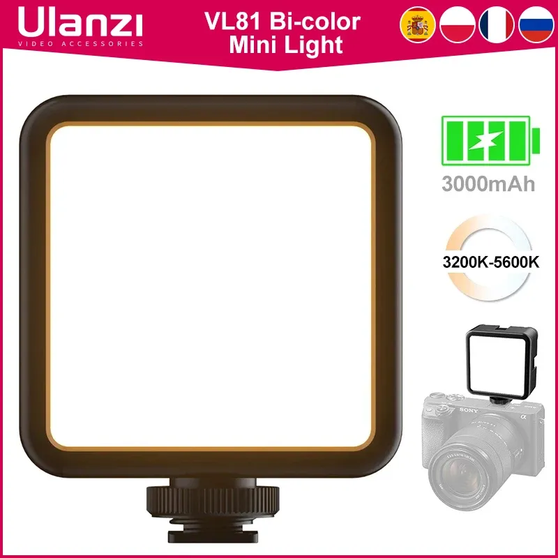Ulanzi Vijim VL81 Mini-LED-Videoleuchte auf Kamera, Fotostudio-Beleuchtung, weicher Diffusor, Tiktok Youtube Livestream Vlog-Licht