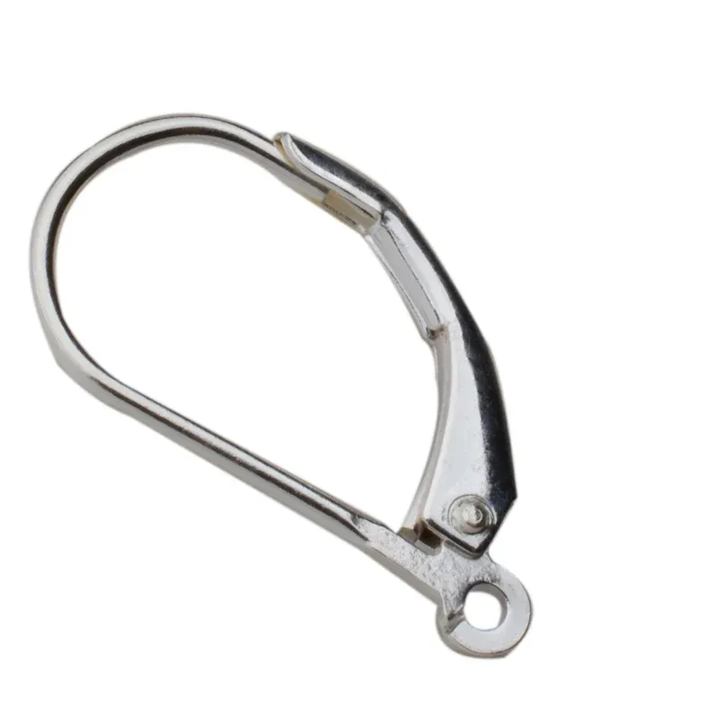 Solide 925 Sterling Silber klappbar Französisch Lever back Eearwire Haken Ergebnisse, Karabiner haken für Ohrring Schmuck DIY