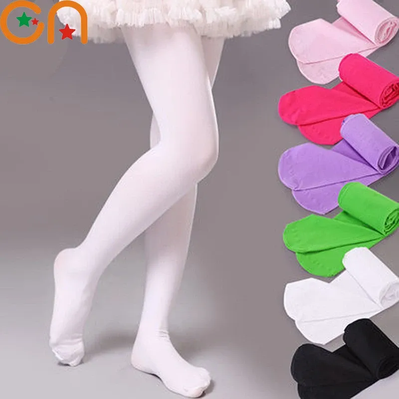 Mädchen Ballett Tanz Strumpfhosen Kinder EINE Dünne Abschnitt Mode Samt Strumpfhosen Baby Solide Schwarz Weiß Strümpfe Für 0-15Y Kinder CN