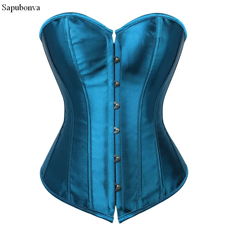 Sapubonva Vollbrustkorsett Plus Size Sexy Miederkorsetts und Bustiers Tops Rot Schwarz Rosa Lila Weiß Gothic Dessous Damen