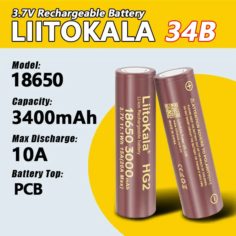 1-16 stücke LiitoKala 3,7 v 18650 HG2 3000 mAh Lithium-Akkus Kontinuierliche Entladung 30A Für Drone Power Tools