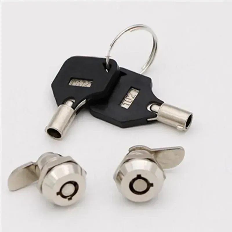 2 Stück Sicherheitsmöbelschlösser, Hardware-Nockenschloss für Sicherheitstür, Schrank, Briefkasten, Schublade, Schrank, Schließfach mit 2 Schlüsseln
