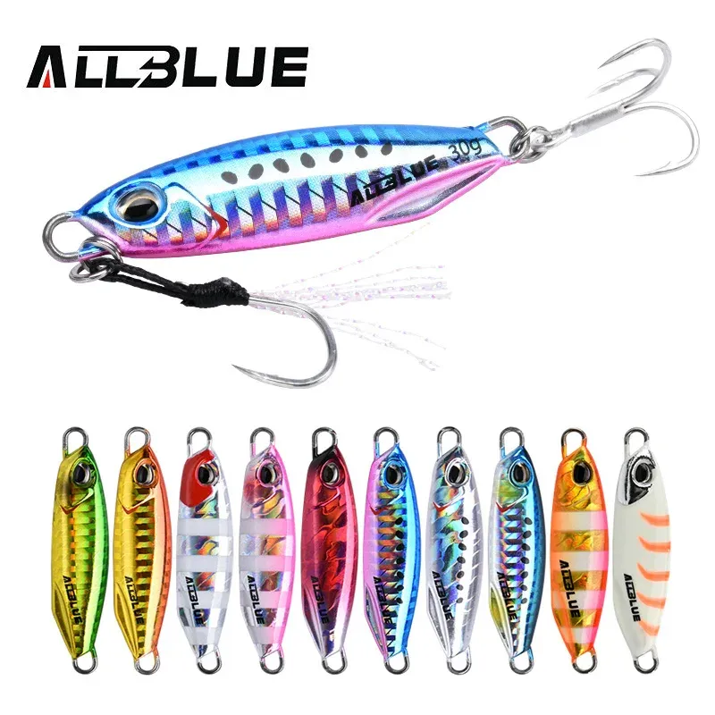 ALLBLUE Neuer DRAGER Metall-Guss-Jig-Löffel 15G 30G Ufer-Casting-Jigging-Köder für Seebarsch-Angeln, Künstlicher Köder, Angelzubehör
