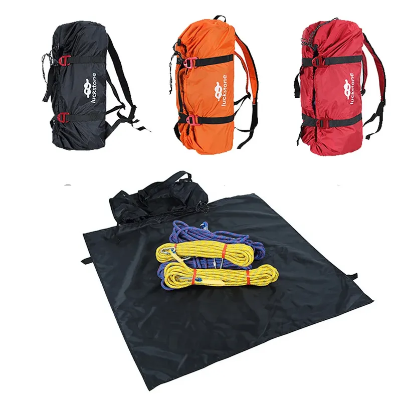 Kletterseil-Tasche Seiltragetasche Wanderrucksack Faltbarer Tragbarer Wasserdichter Rucksack Bodenmatte