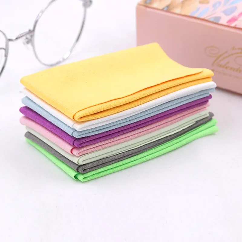 COLOUR_MAX 5Pcs Soft Chamois Brillenreiniger Brillen Mikrofaser-Reinigungstuch für Linsen-Handy-Bildschirm-Reinigungstücher