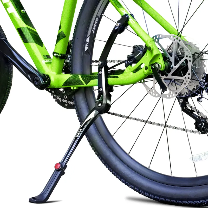 Easydo Fahrradständer, Seitenständer aus Aluminiumlegierung, universell für 26–29 Zoll MTB, Rennrad, höhenverstellbarer Gummifuß