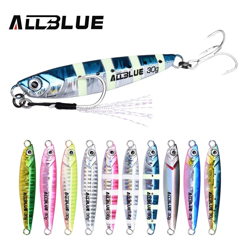 ALLBLUE Neuer WAHOO Metall-Jig Jigging Spoon 20G 30G Ufer-Casting-Jig Drag Cast Meerbarsch-Köder Künstlicher Köder Angelzubehör