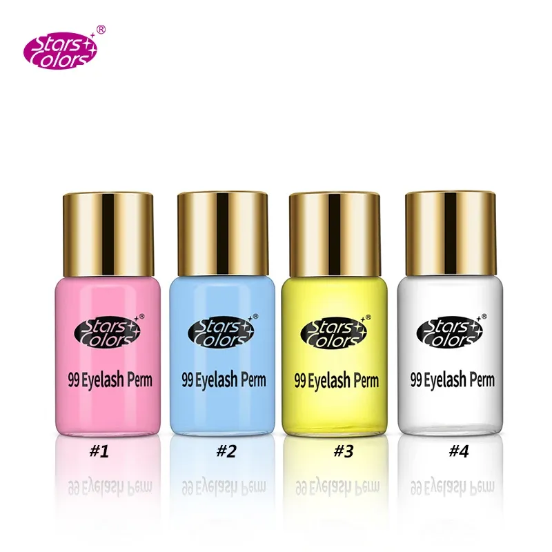 5 flaschen/Lot #1/2/3/4 lotion für lash heben Wimpern Dauerwelle Wimpern Lift Kit StarsColors Lash Schönheit Wachstum Machen up-Tools