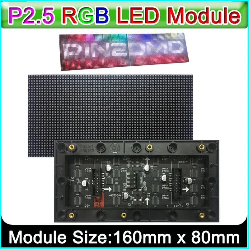 P 2,5 Indoor Voll Farbe Led-anzeige Modul, HUB75,160mm * 80mm,64x32 Pixel, SMD RGB P 2,5 LED Panel Matrix, Kompatibel Mit PIN2DMD