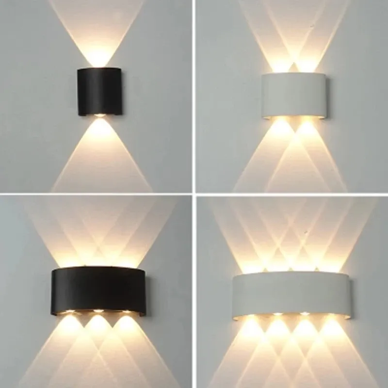 2W 4W 6W 8W 10W 12W LED Wand Licht Im Freien Wasserdichte Moderne nordischen stil Innen Wand Lampen Wohnzimmer Veranda Garten Lampe