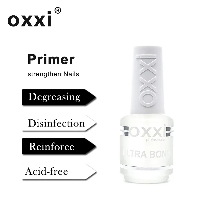 OXXI Neueste 15 ml Primer für Nägel Semi-permanent UV Lack Gel Nagellack Maniküre Säurefrei Ultrabond Gummi Basis Top Gel lak