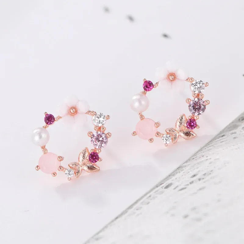 Neue Heiße Mode 925 Sterling Silber blume Ohrringe für Frauen Mädchen Geschenk Mode Erklärung Schmuck 2019