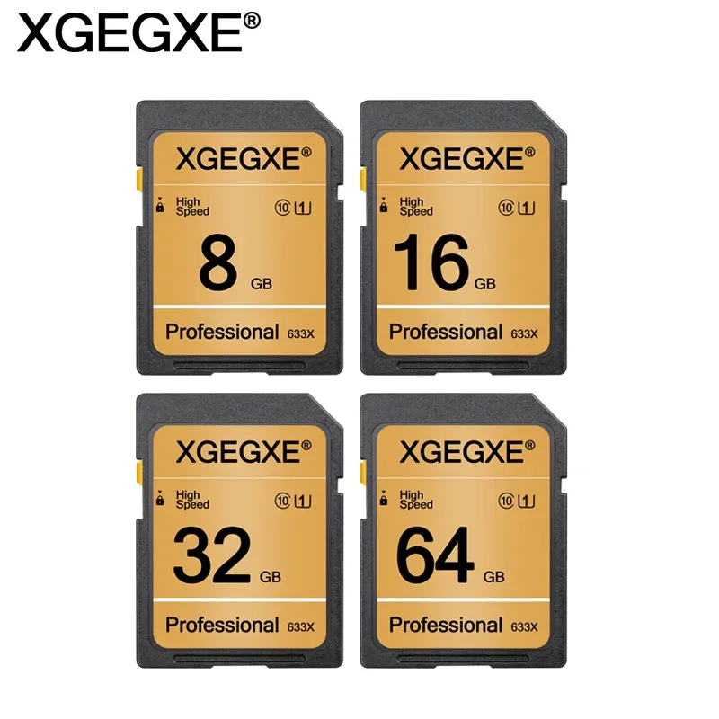 XGEGXE SD-Karte 32 GB Klasse 10 Hochgeschwindigkeits-633x-Videokarte 4 GB 8 GB 16 GB UHS-1 Professionelle Flash-Speicherkarte für Kamera Laptop