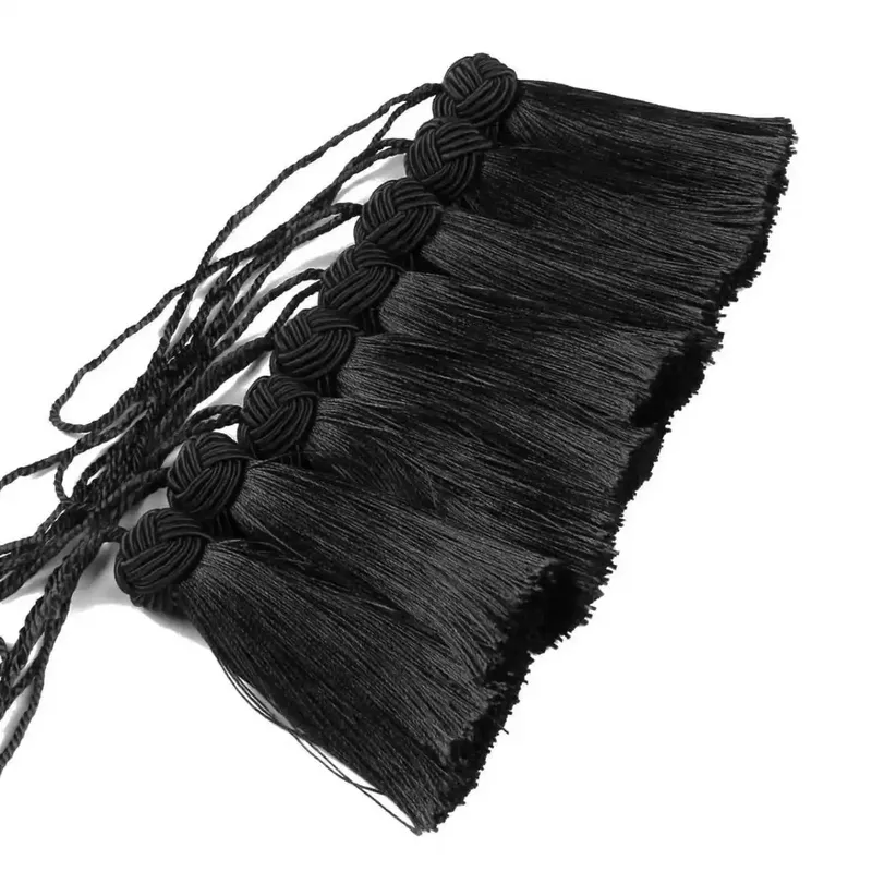2Pcs Schlüssel Quaste Hängen Seil Quaste für Nähen Kleidung Vorhang Fringe Hause Dekoration Handwerk Zimmer Zubehör Hängen Ball DIY