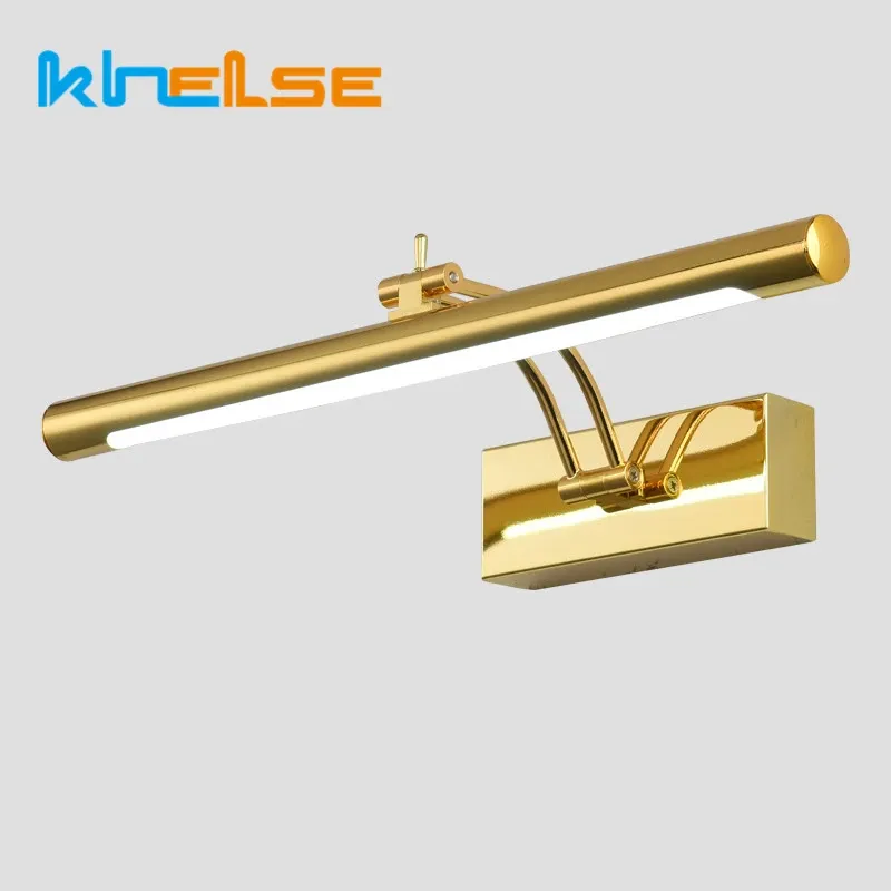 Moderne LED Badezimmer Wandleuchte Wasserdicht Edelstahl L40/55/70CM Innenspiegel Wandleuchte Eitelkeit Wandleuchten Leuchte mit Schalter