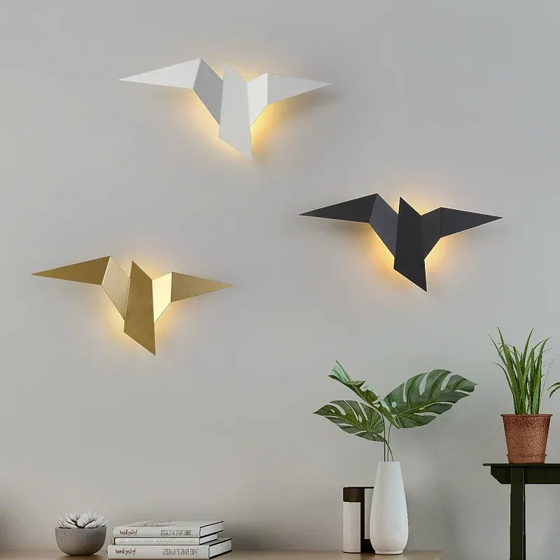 Neue Nordic LED vogel wand lampen Schlafzimmer Dekor Wand Lichter Innen Moderne Beleuchtung Für Home Treppen Schlafzimmer Nacht leuchten