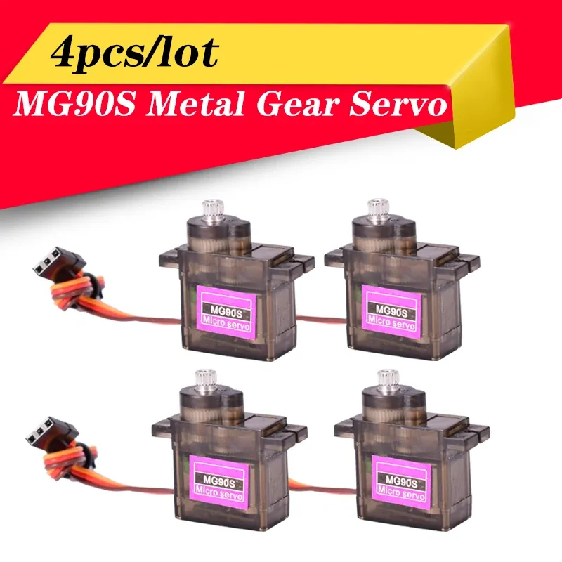 4 teile/los MG90S Metall Getriebe Digital 9g Servo Für RC Hubschrauber Flugzeug Boot Auto RC Roboter