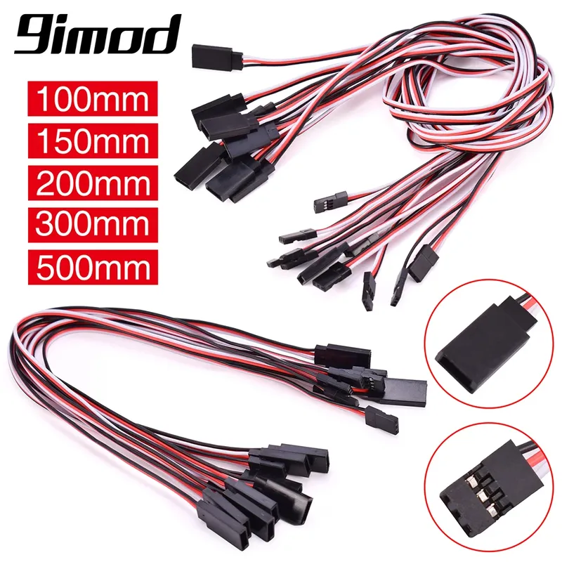 100mm 150mm 200mm 300mm 500mm Servo Verlängerung Kabel Servo Draht Für RC Futaba JR Stecker auf Buchse Servo Draht Stecker