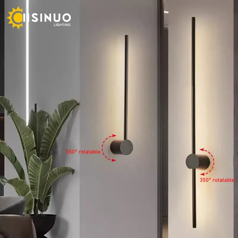 Nordic Minimalistischen Lange Wand Lampe Moderne Led Wand licht Innen Wohnzimmer schlafzimmer LED Nacht Lampe Wohnkultur Leuchten