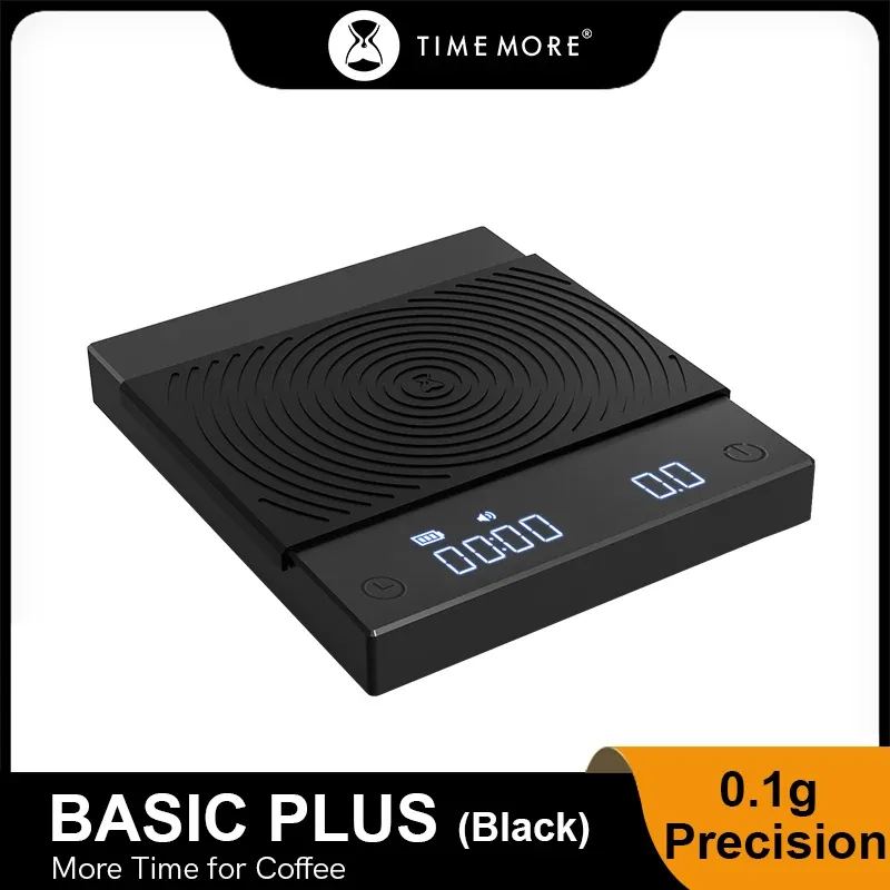 TIMEMORE Store Black Mirror Basic 2+Plus New Up Digital Coffee Food Küchenwaage mit Zeit USB leichte Mini-Digitalwaage