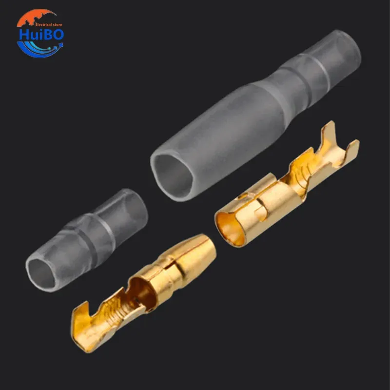 25/50/100sets 4,0 kugel Crimp terminal auto elektrische draht stecker durchmesser 4mmWeiblich + Männlich + Fall kalt presse terminal