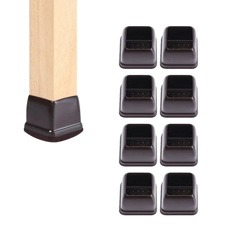 Stuhlbeinkappen, Gummifüße, Schutz für Hocker, Tisch, Möbel, Beinabdeckung, rutschfeste Filzbodenpolster, runde, quadratische Bodenschoner