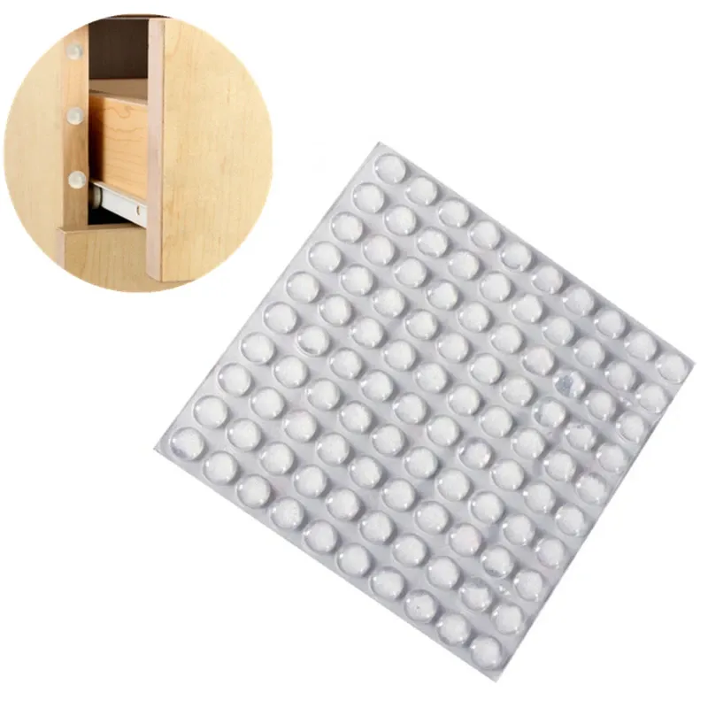 100Pcs Heißer Verkauf Selbstklebende Runde Silikon Gummi Stoßstangen Weiche Transparente Schwarz Anti Slip stoßdämpfer Füße Pads Dämpfer