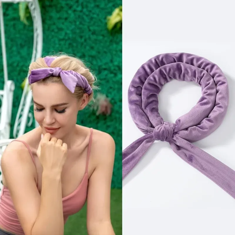 Heatless Curling Rod Stirnband Keine Wärme Haar Curler Weiche Faul Lockenwickler Schlafen Curl Bar Welle Formers Frauen Haar Styling Werkzeuge