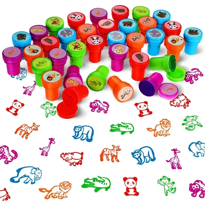 10 Stück verschiedene Stempel für Kinder, selbsttinte Stempel, Kinderspielzeug, Stempel, Smiley-Gesicht, Siegel, Scrapbooking, DIY, Malerei, Fotoalbum, Dekor