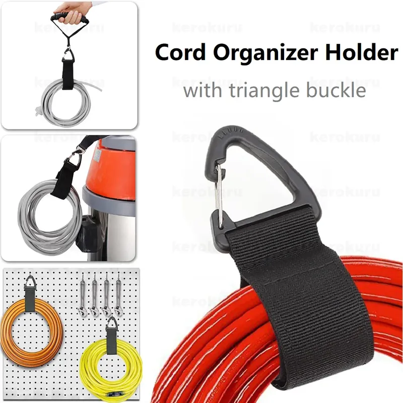 Kabel-Organizer-Halter mit dreieckiger Schnalle, Kabelmanager, Netzkabelmanagement, Nylon, schwere Kabel-Aufbewahrungsgurte für Kabel, Schläuche