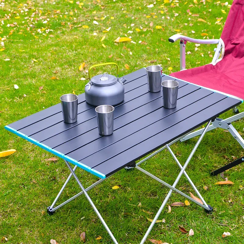 Ultraleichter tragbarer klappbarer Campingtisch, faltbarer Outdoor-Esstisch, hochfeste Aluminiumlegierung für Gartenparty, Picknick, Grillen