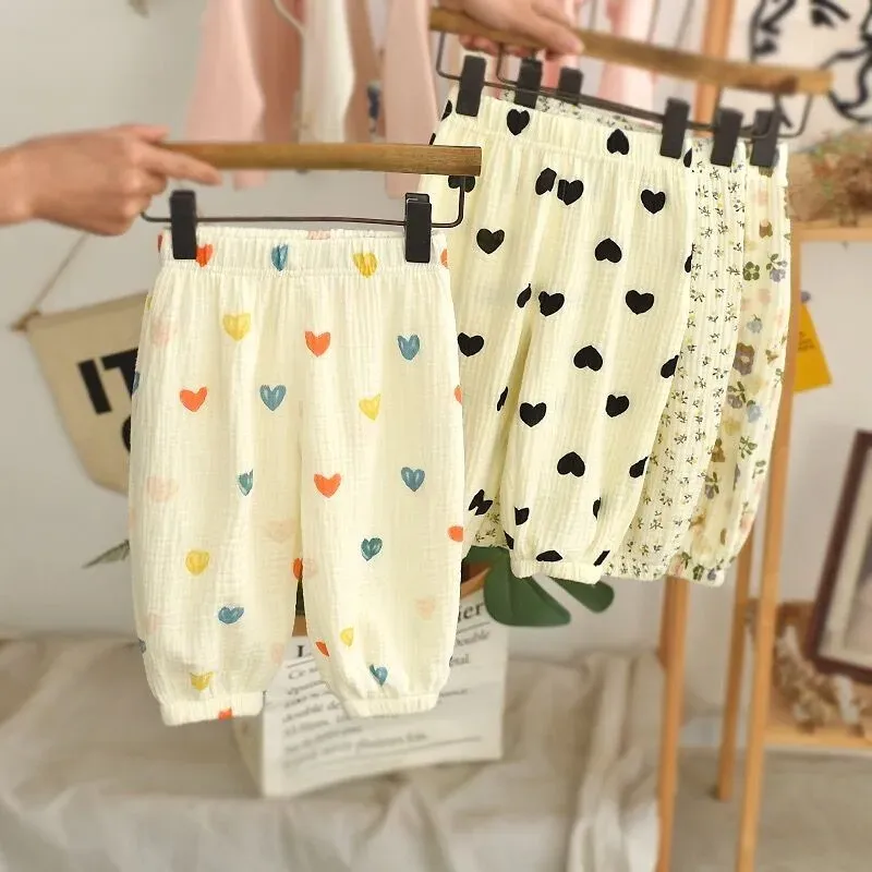 Neue Designer Druck Hosen Baby Unisex Nette Harem Hosen Outdoor Kleinkind Mädchen Sommer Mode Dünne Lose Volle Länge Hosen