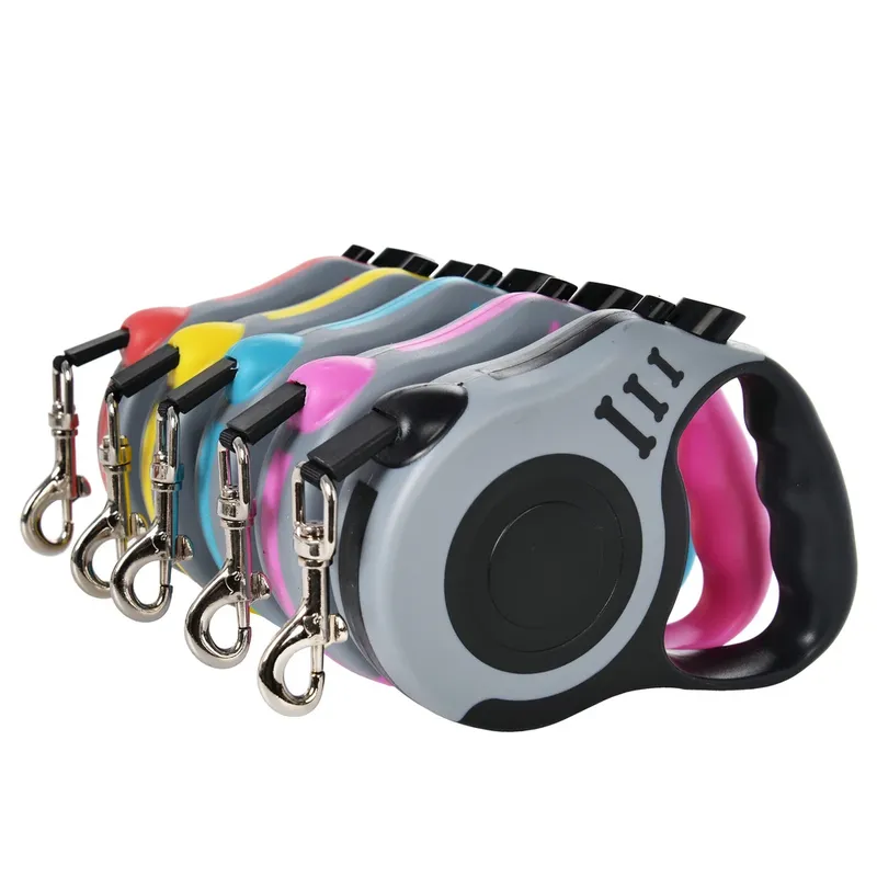 3 m 5 m Hundeleine für kleine Hunde, Katze, automatisch, einziehbar, langlebig, Nylonleine, für Welpen, Outdoor, Reisen, Wandern, Zugseil