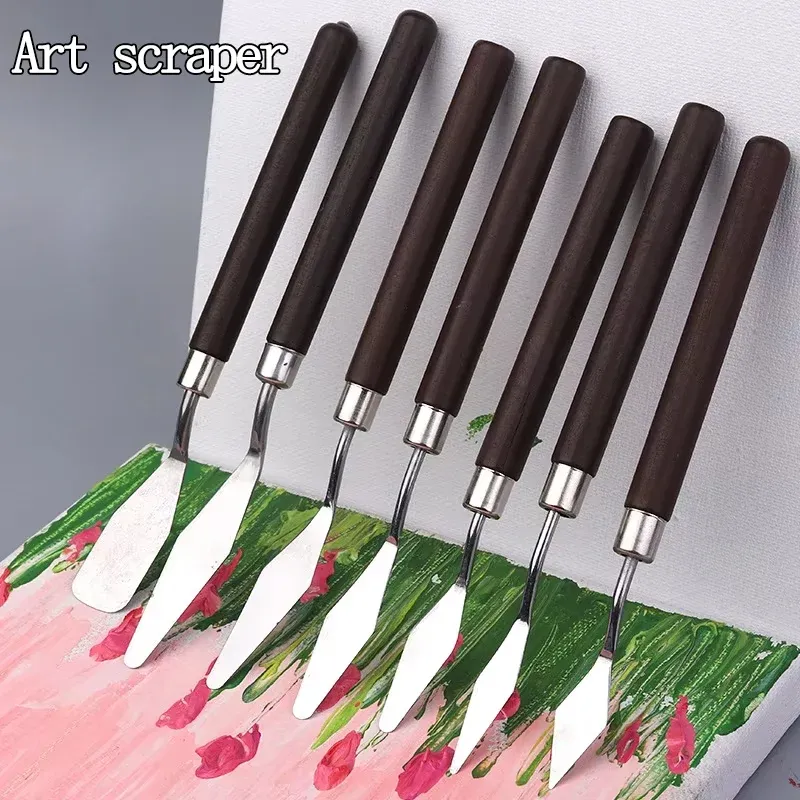 1/3/5/7 Teile/satz Edelstahl Ölgemälde Messer Künstler Spachtel Kunst Werkzeuge schreibwaren Kuchen backen liefert malerei zeichnung nette