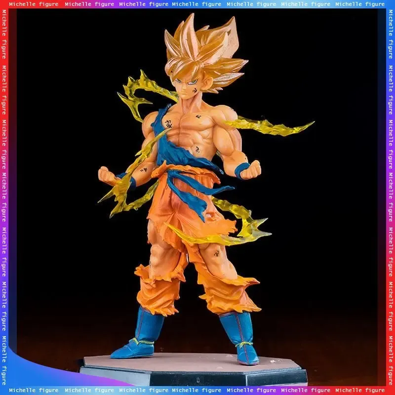 Hot Anime Dragon Ball Son Goku Super Saiyajin Figur 17 cm/6,69 in Goku DBZ Action Figur Modell Geschenke Sammlerfiguren für Kinder
