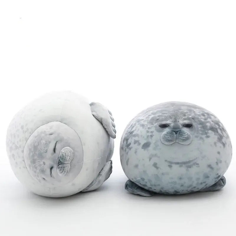 Angry Blob Seal Kissen Chubby 3D Neuheit Seelöwe Puppe Plüsch Stofftier Baby Schlafen Wurfkissen Geschenke für Kinder Mädchen
